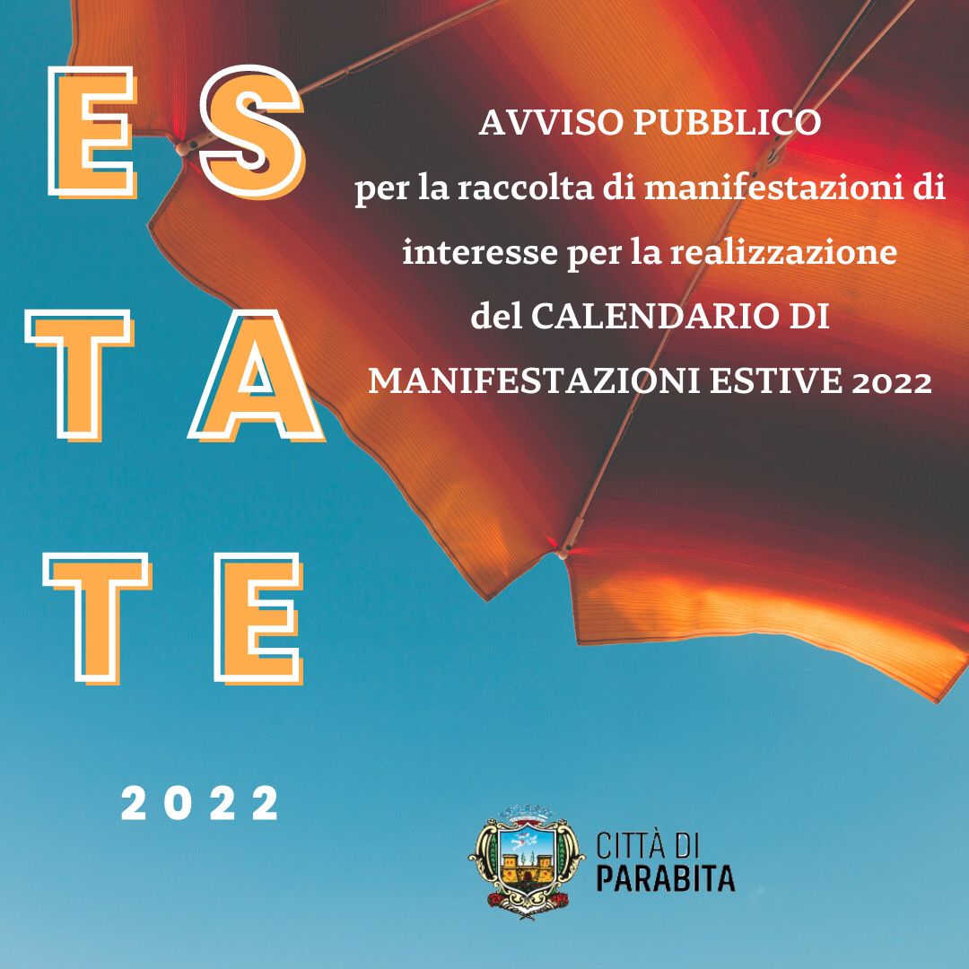 Avviso pubblico eventi estate 2022