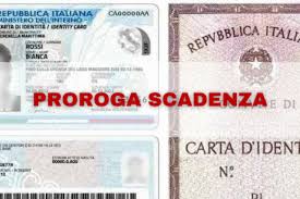 Proroga scadenza carta d'identità  al 30 Settembre 2021