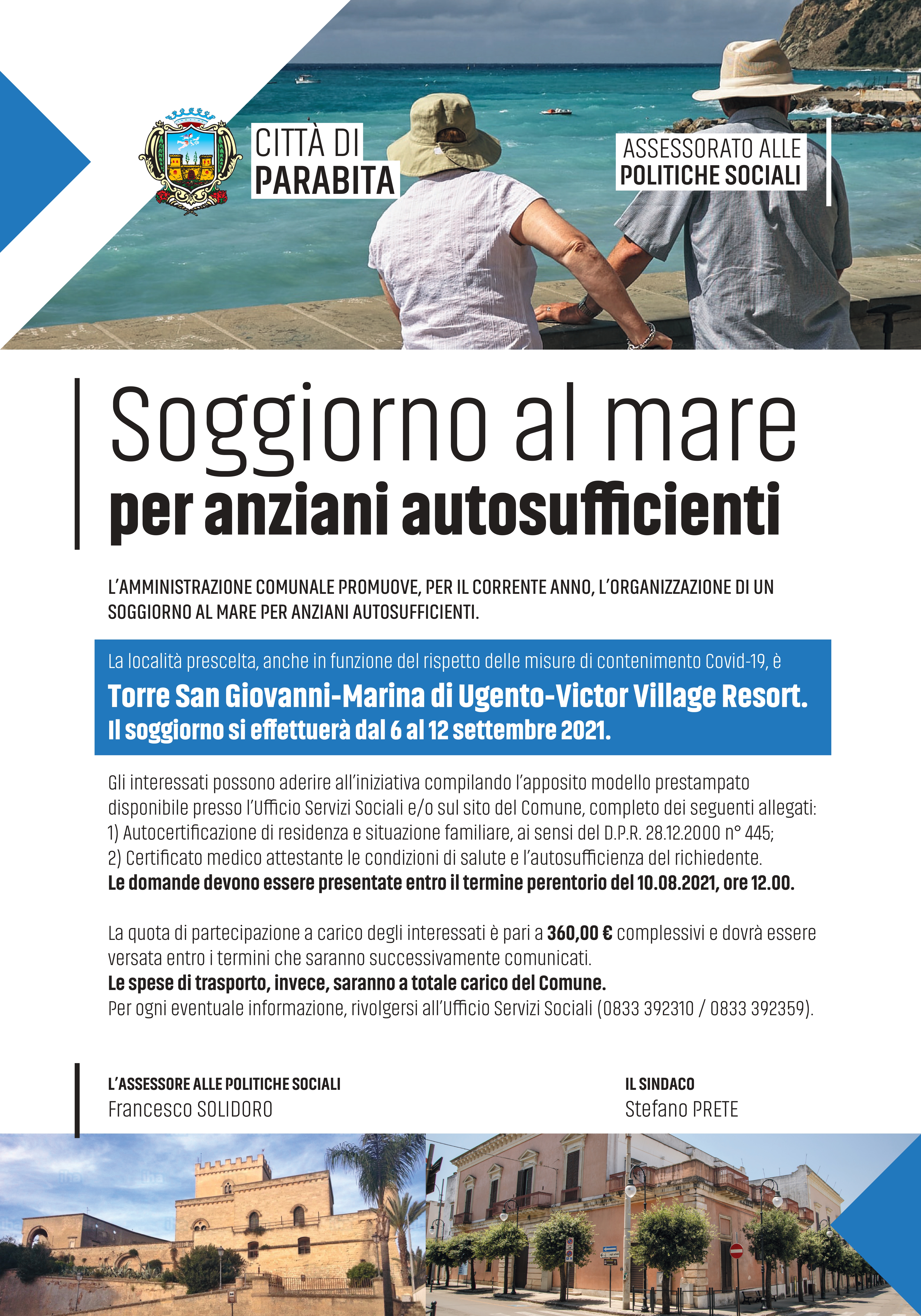 Soggiorni al mare per anziani autosufficienti
